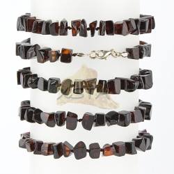 Cherry amber bracelet with silver clasp